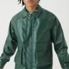 boohooMAN Raglan Sleeve PU Harrington Jacket In | Coats & Jackets