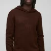 boohooMAN Regular Fit Brushed Knit Hoodie | Knitwear | Going Out Knitwear