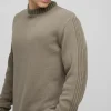 boohooMAN Regular Fit Contrast Rib Knit Sleeve Jumper | Knitwear | Going Out Knitwear