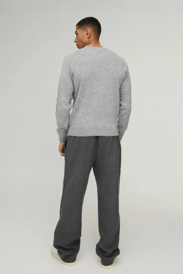 boohooMAN Regular Fit Crew Neck Knitted Jumper | Knitwear | Going Out Knitwear