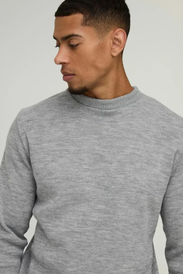 boohooMAN Regular Fit Crew Neck Knitted Jumper | Knitwear | Going Out Knitwear