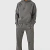 boohooMAN Regular Fit Cross Printed Hooded Tracksuit | Tracksuits