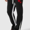 boohooMAN Regular Fit Heart Borg Applique Gusset Jogger | Joggers