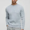 boohooMAN Regular Fit Rib Knit Jumper | Trousers | Knitwear