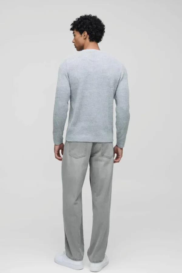 boohooMAN Regular Fit Rib Knit Jumper | Trousers | Knitwear