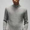 boohooMAN Regular Ribbed Stand Up Collar Knitted Jumper | Knitwear | Going Out Knitwear