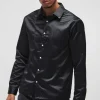 boohooMAN Regular Satin Western Long Sleeve Shirt | Going Out