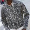 boohooMAN Relaxed Cropped Leopard Denim Jacket | Man | Sets & Coords