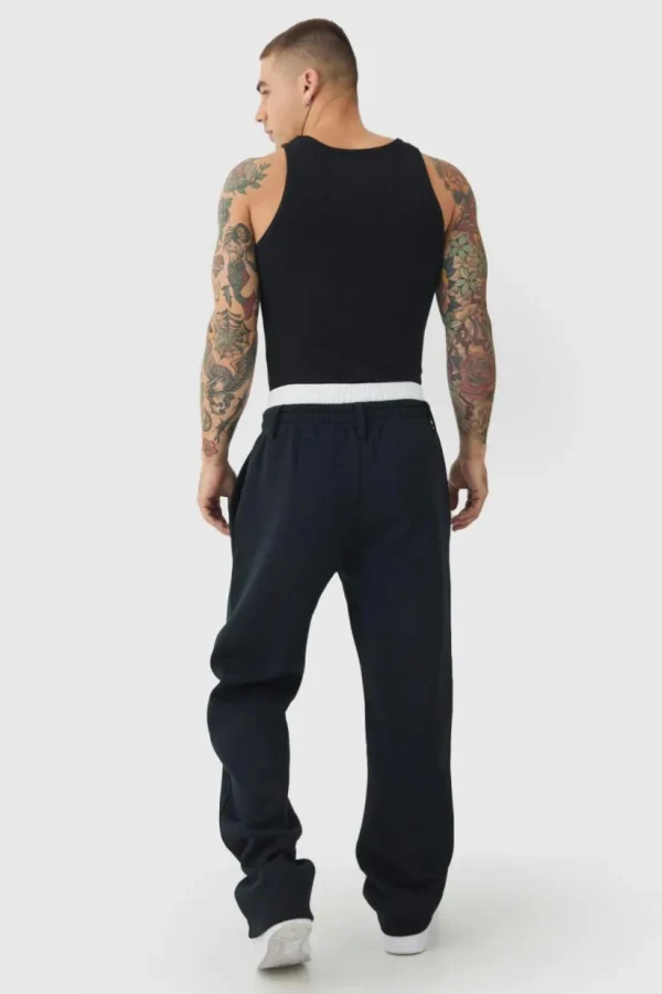 boohooMAN Relaxed Fit Double Waistband Jogger | Joggers