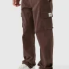 boohooMAN Relaxed Fit Fixed Waist Woven Tab Cargo Trousers | Trousers | Cargo Trousers