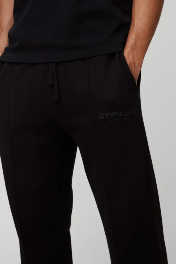 boohooMAN Relaxed Fit Heavyweight Pintuck Jogger | Joggers