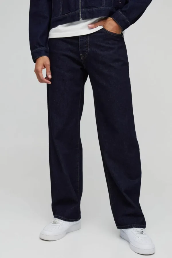 boohooMAN Relaxed Fit LA Embroidery Jeans | Denim | Going Out Denim