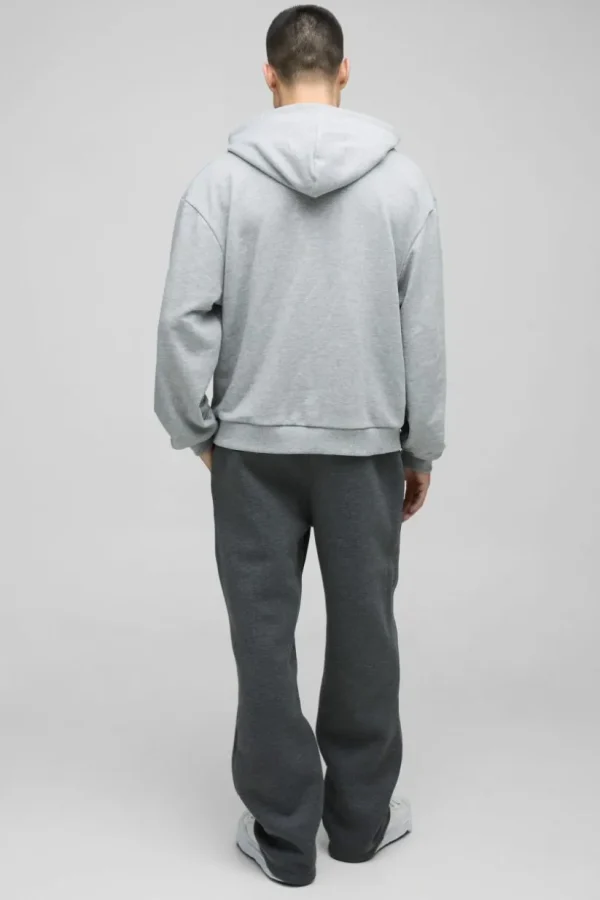 boohooMAN Relaxed Fit Marl Scuba Joggers | Joggers
