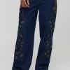 boohooMAN Relaxed Fit Paisley Embroidered Jeans | Denim | Going Out Denim