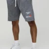 boohooMAN Relaxed Fit Print Short Length Washed Shorts | Shorts