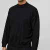 boohooMAN Relaxed Mock Neck Knitted Jumper | Knitwear | Going Out Knitwear