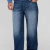 boohooMAN Relaxed Rigid Blue Washed Jeans | Denim | Going Out Denim