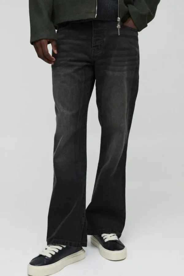 boohooMAN Relaxed Rigid Flare Jean | Going Out | Denim