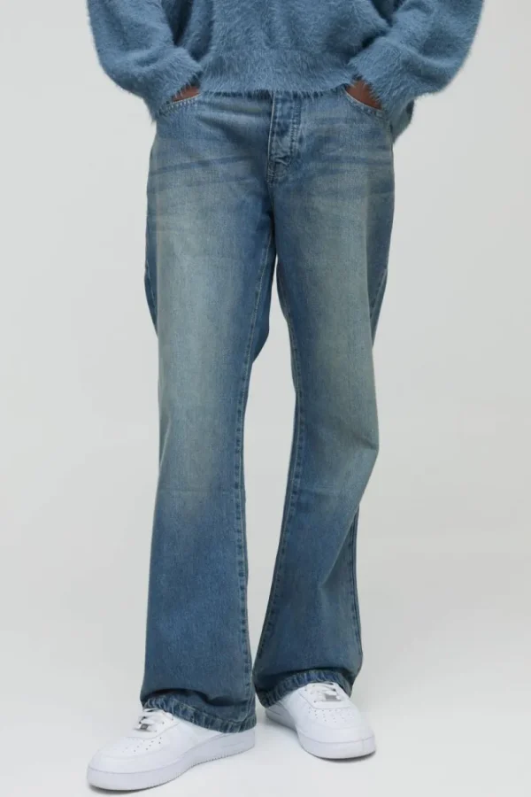 boohooMAN Relaxed Rigid Flare Jean | Denim | Going Out Denim