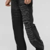 boohooMAN Relaxed Rigid Flared Applique Denim Jeans | Jeans