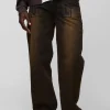 boohooMAN Relaxed Rigid Stacked Ombre Official Printed Jeans | Jeans