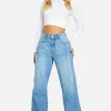 boohoo Seam Detail Straight Leg Denim Jeans | Women Shirts | Foundation