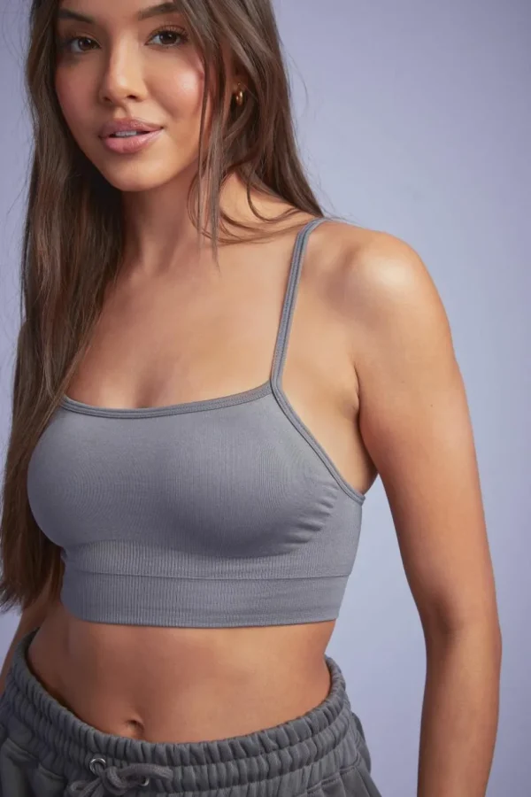 boohoo SEAMLESS CONTOUR RIBBED ACTIVE SET | Women Shirts | Foundation