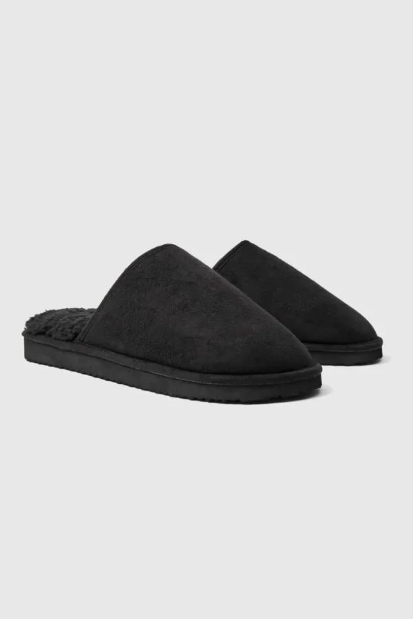 boohooMAN Sherpa Lined Slipper | Loungewear