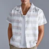 boohooMAN Short Sleeve Boxy Colour Pop Stripe Shirt | Shirts | Going Out Shirts