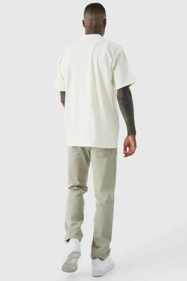 boohooMAN Short Sleeve Oversized Revere Jersey Shirt | Shirts | Going Out Shirts