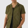 boohooMAN Short Sleeve Revere Embroidered Artwork Shirt | Shirts | Going Out Shirts