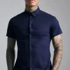 boohooMAN Short Sleeve Stretch Fit Shirt | Shirts | Going Out Shirts