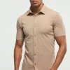 boohooMAN Short Sleeve Stretch Fit Jersey Shirt | Shirts | Going Out Shirts