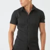 boohooMAN Short Sleeve Triangle Geo Muscle Fit Shirt | Shirts | Going Out Shirts