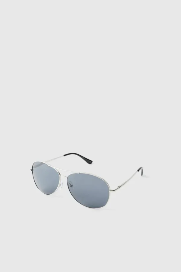 boohooMAN Metal Navigator Sunglasses | Sunglasses