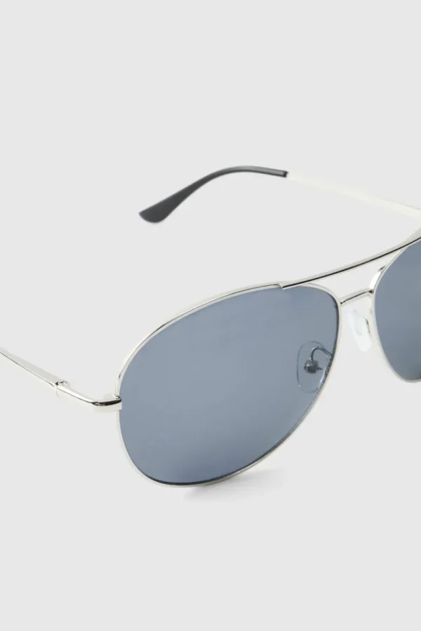 boohooMAN Metal Navigator Sunglasses | Sunglasses