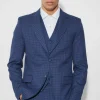 boohooMAN Single Breasted Slim Check Suit Jacket | Suit Blazers | Going Out