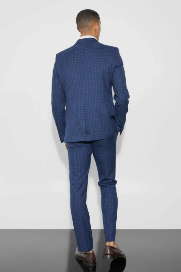 boohooMAN Single Breasted Slim Check Suit Jacket | Suit Blazers | Going Out