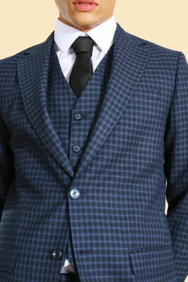 boohooMAN Single Breasted Slim Check Suit Jacket | Suit Blazers | Going Out