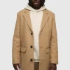 boohooMAN Single Breasted Wool Look Overcoat in | Going Out | Man