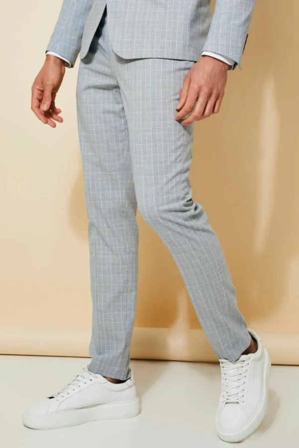 boohooMAN Skinny Check Suit Trousers | Suits & Tailoring | Suits & Tailoring