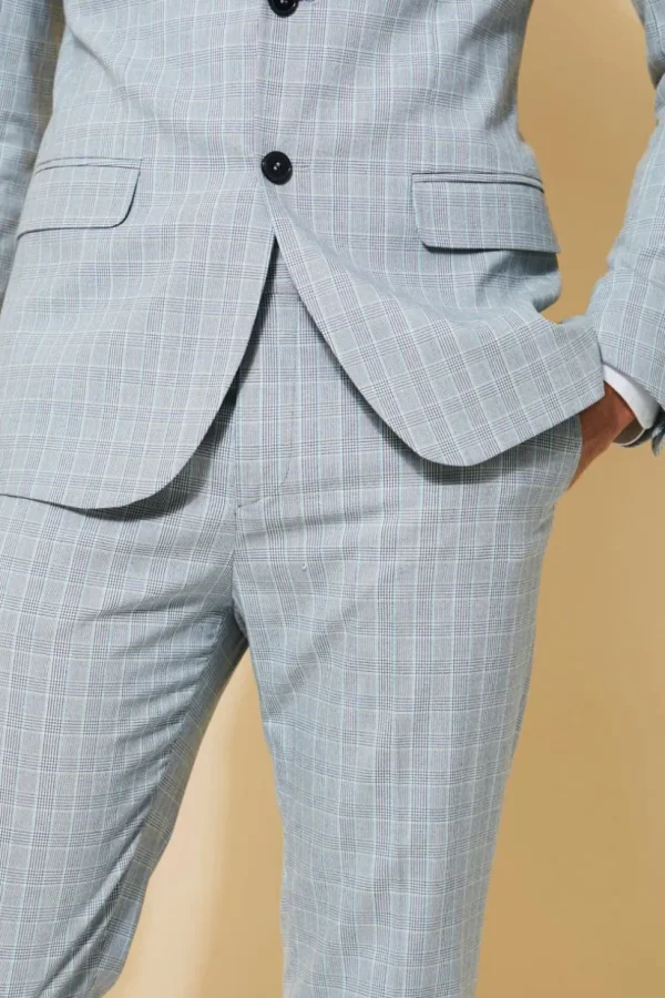 boohooMAN Skinny Check Suit Trousers | Suits & Tailoring | Suits & Tailoring