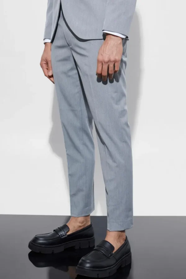 boohooMAN Skinny Cropped Suit Trousers | Suits & Tailoring | Suits & Tailoring