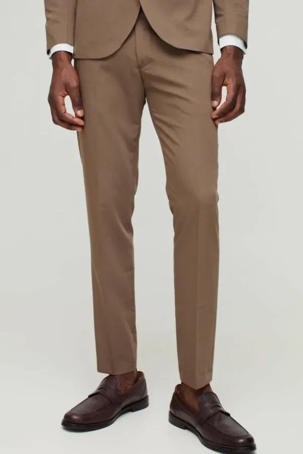 boohooMAN Skinny Fit Cropped Suit Trousers | Suits Trousers | Going Out