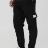 boohooMAN Skinny Fit Woven Tab Basic Cargo Jogger | Joggers