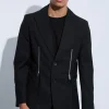 boohooMAN Skinny Fit Zip Hem Suit Jacket | Suits & Tailoring | Suits & Tailoring