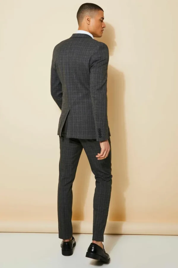 boohooMAN Skinny Single Breasted Check Suit Jacket | Suits & Tailoring | Suits & Tailoring