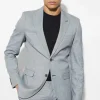 boohooMAN Skinny Single Breasted Linen Suit Jacket | Suits & Tailoring | Suits & Tailoring