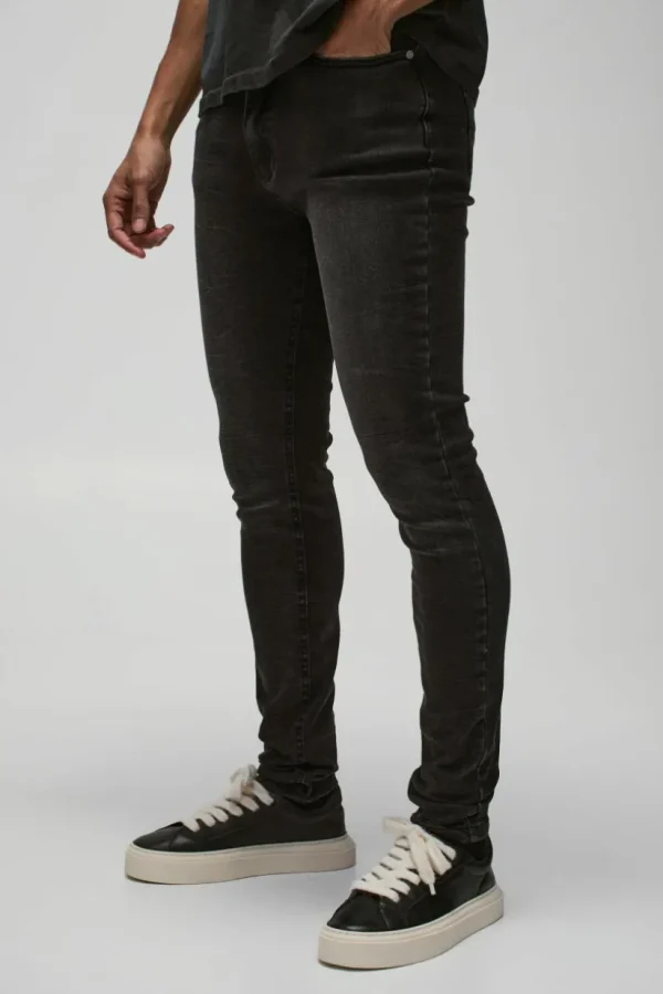 boohooMAN Skinny Stretch Stacked Washed Jeans | Denim | Going Out Denim