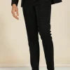 boohoo Skinny Tonal Houndstooth Suit | Suits & Tailoring | Suits & Tailoring